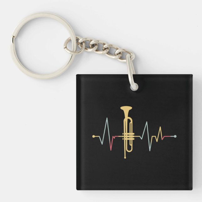 Trumpet Heartbeat Key Ring (Front)