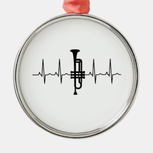 Trumpet Heartbeat Metal Tree Decoration