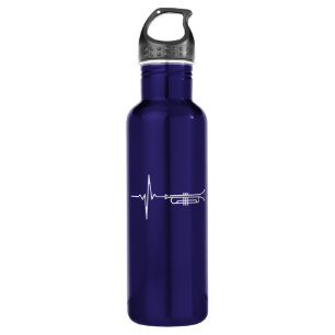 Trumpet Heartbeat Trumpet Player Gift 710 Ml Water Bottle