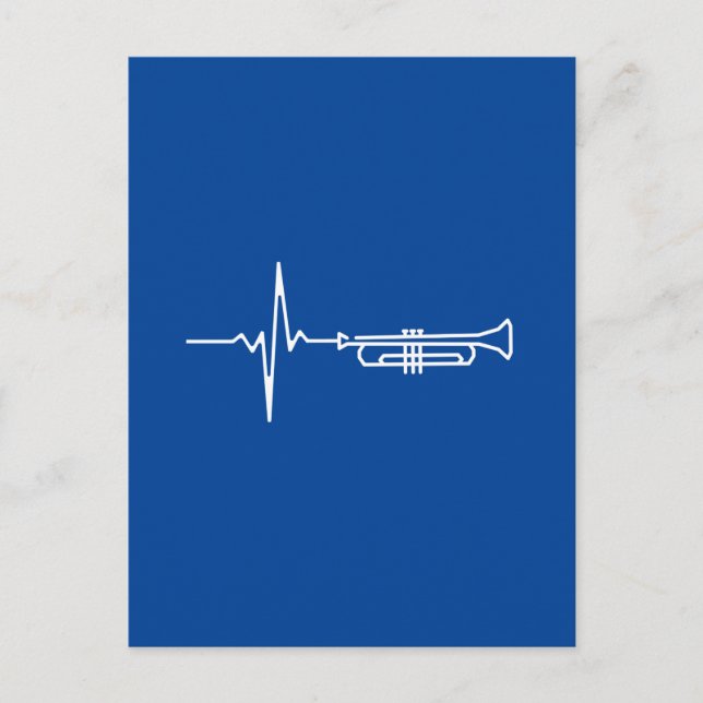 Trumpet Heartbeat Trumpet Player Gift Postcard (Front)