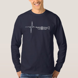 Trumpet Heartbeat Trumpet Player Gift T-Shirt