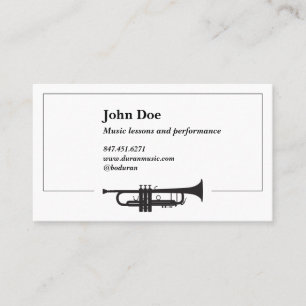 Trumpet Illustration Business Cards
