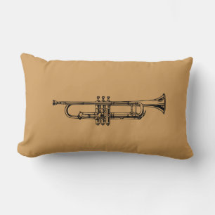 Trumpet jazz cool instrument lumbar cushion