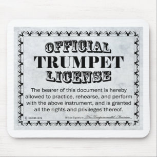 Trumpet License Mouse Pad