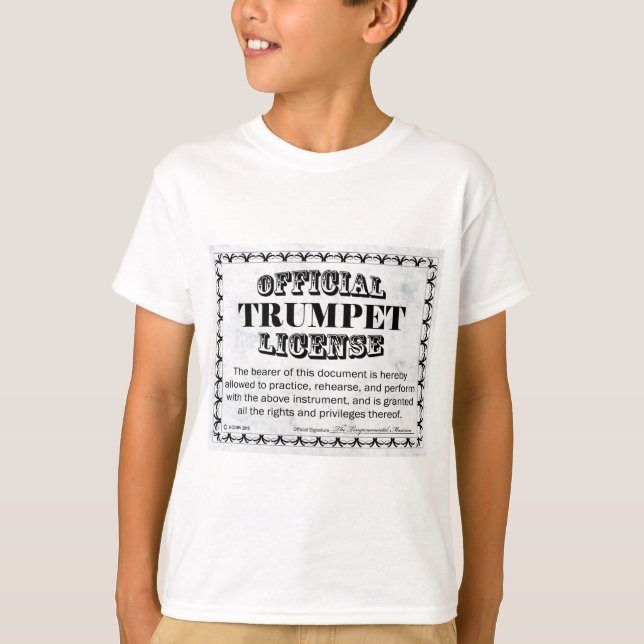 Trumpet License T-Shirt (Front)