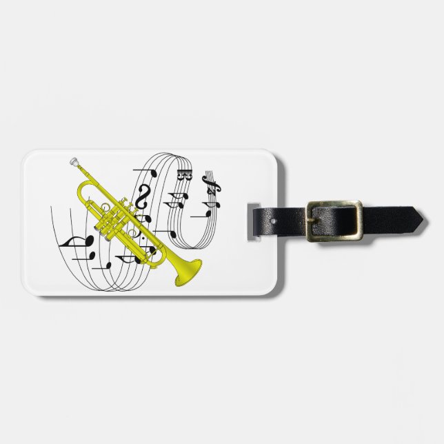 Trumpet Luggage Tag (Front Horizontal)
