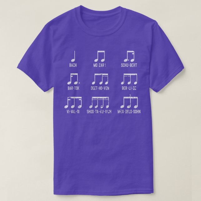 Trumpet Man Music Notes Guitar Note Classic Compos T-Shirt (Design Front)