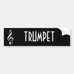 Trumpet Music Bumper Sticker Gift