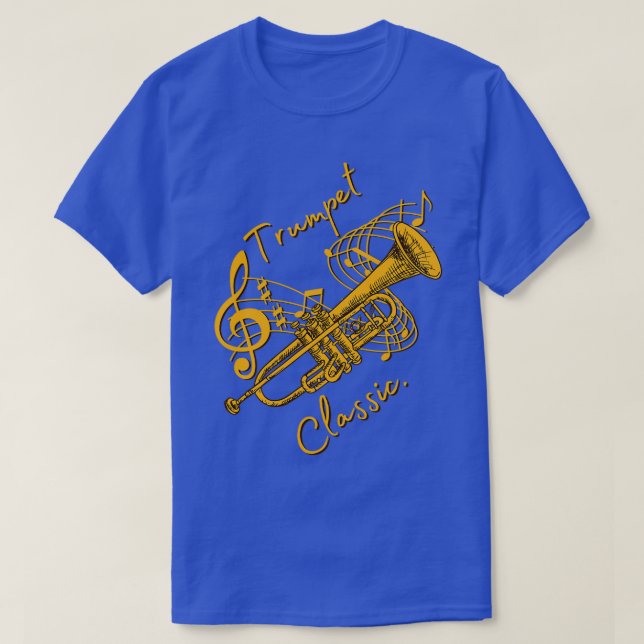 Trumpet music classicsfunny music T 1  T-Shirt (Design Front)