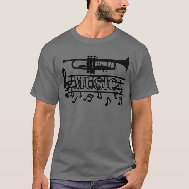 Trumpet music gift T-Shirt (Front)