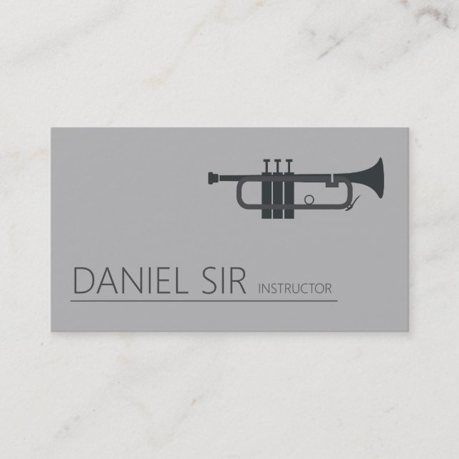 Trumpet Music Instructor Business Card (Front)