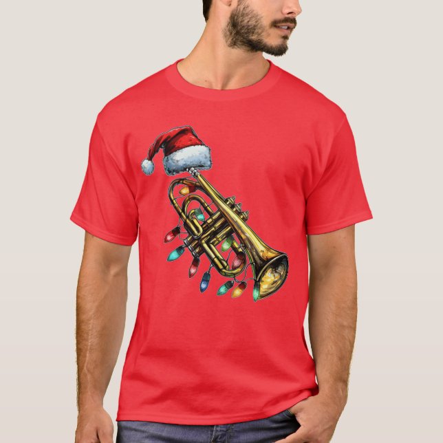Trumpet Music Instrument gift T-Shirt (Front)
