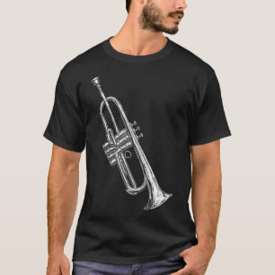 Trumpet Music Instrument Motif Art Trumpet T-Shirt