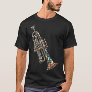 Trumpet Music Instrut Motif Art Trumpet T-Shirt