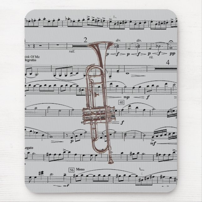 Trumpet Music Mouse Pad (Front)