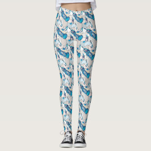 Trumpet Music Note Fragments Leggings