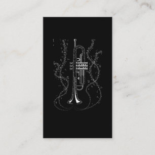 Trumpet Music Notes Instrument Musician Trumpeter Business Card