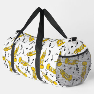 Trumpet Music Notes Pattern Duffle Bag