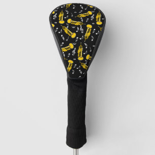 Trumpet Music Notes Pattern Golf Head Cover
