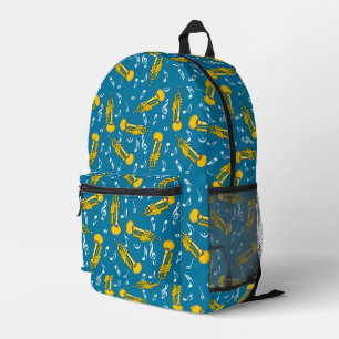 Trumpet Music Notes Pattern Printed Backpack