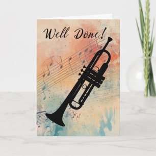 Trumpet Music Performance Congratulations Card