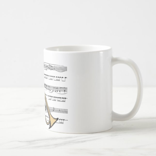 Trumpet musical 11 B Coffee Mug (Right)