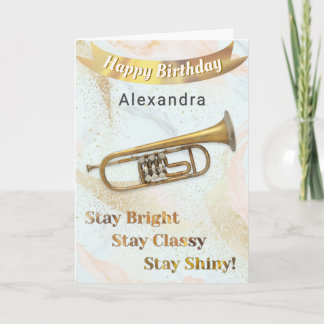 Trumpet Musical Instrument Music Lover Birthday Card