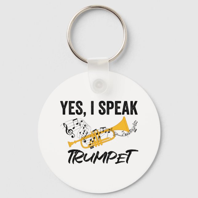 Trumpet Musical Instrument | Trumpet Band Gift Key Ring (Front)