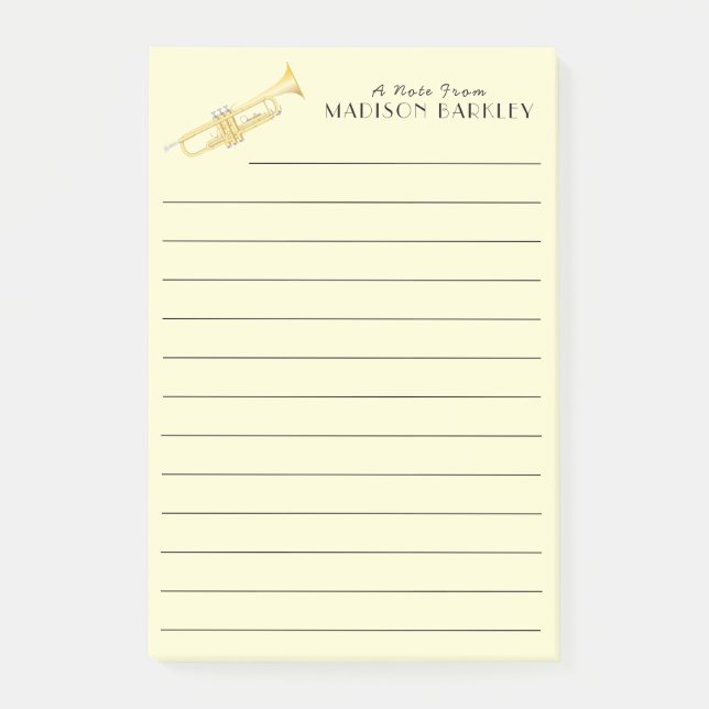 Trumpet Musician Band Teacher Notes (Front)