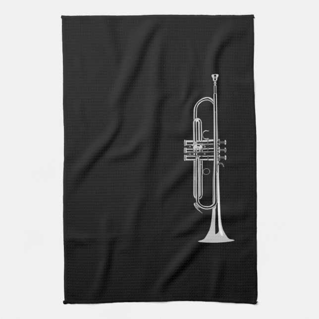 Trumpet Musician Tea Towel (Vertical)