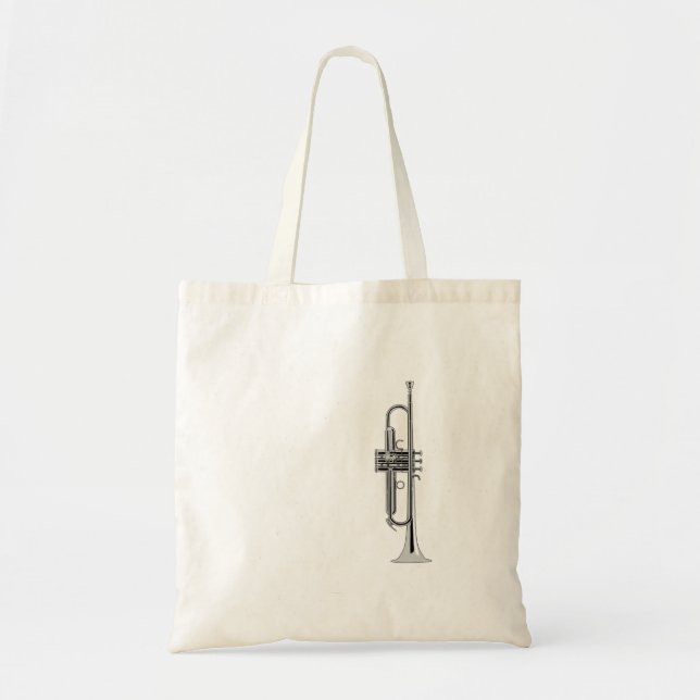 Trumpet Musician Tote Bag (Front)