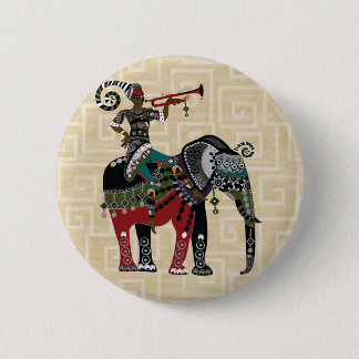 Trumpet Player 6 Cm Round Badge