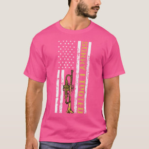 Trumpet Player American Usa Flag - Sorry I Tooted T-Shirt