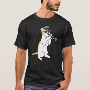 Trumpet Player Cat Jazz T-Shirt