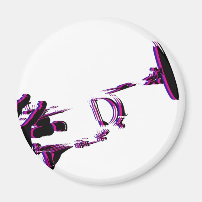 Trumpet Player Fridge Magnet (Front)
