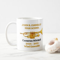 Trumpet Player High School Band Gold Personalised