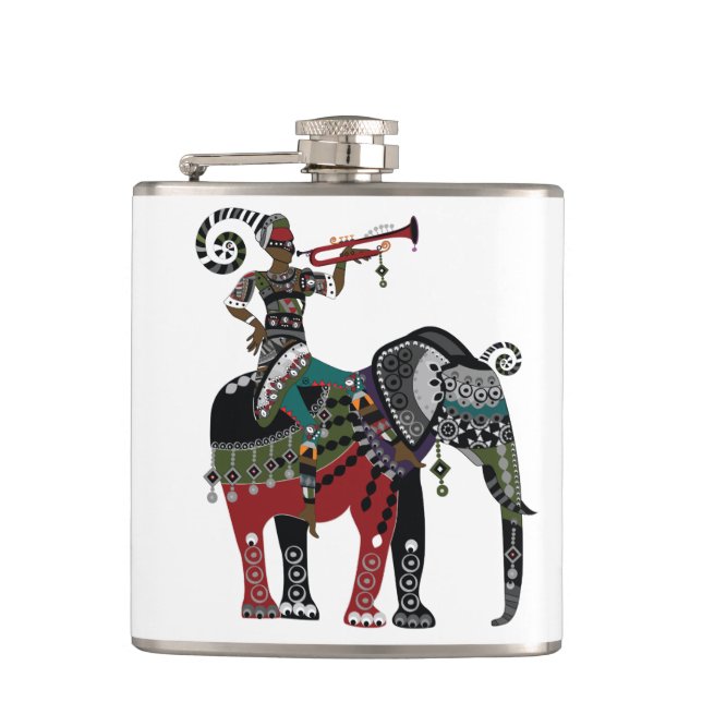 Trumpet Player Hip Flask (Front)