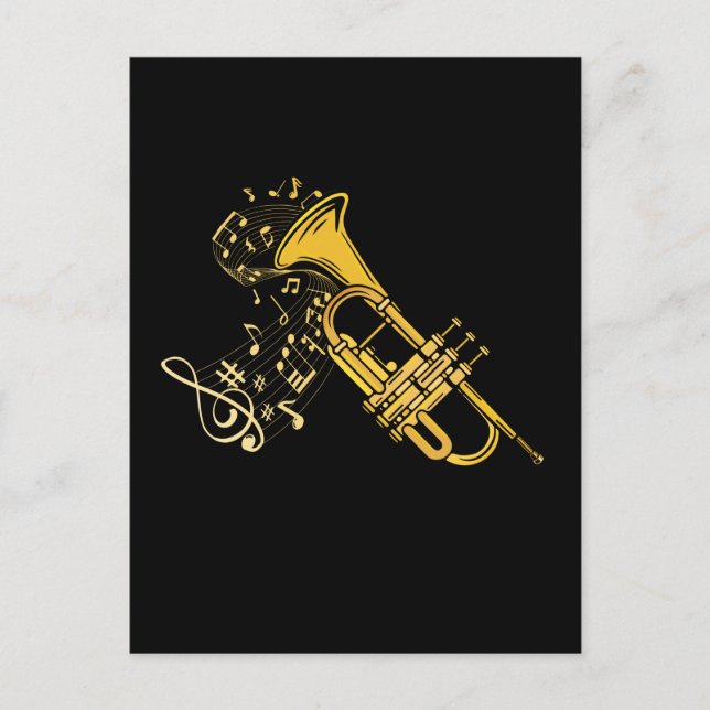 Trumpet Player Jazz Music Gift Big Band Trumpet Postcard (Front)