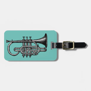 Trumpet Player Luggage Tag