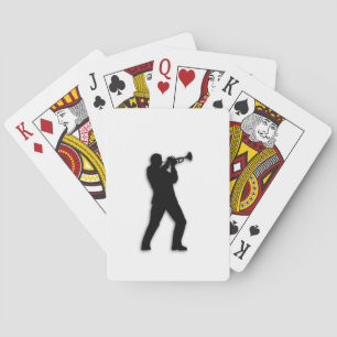 Trumpet Player Playing Cards