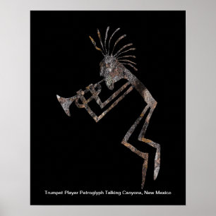 Trumpet Player, Saxophone Player and Flute Player Poster