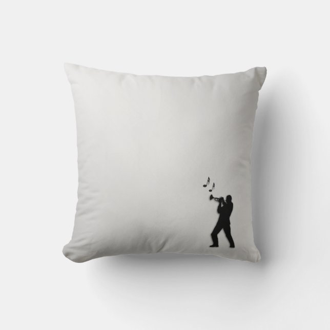 Trumpet Player Silver Cushion (Front)