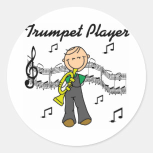 Trumpet Player T-shirts and Gifts Classic Round Sticker