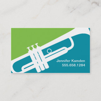 Trumpet Player Teacher Musical Instrument Studio Business Card