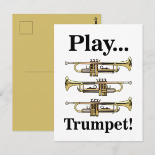 Trumpet Player Trumpeter Musician Postcard