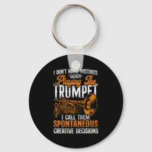 Trumpet Player Vintage I Dont Make Mistakes When Key Ring