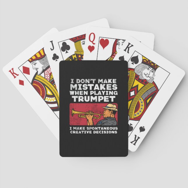 Trumpet - Playing A Trumpet Cards (Back)
