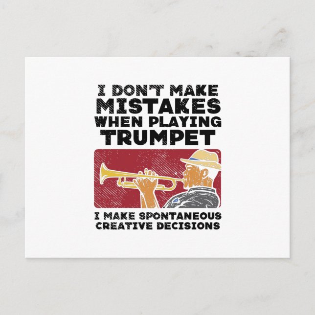 Trumpet - Playing A Trumpet Postcard (Front)