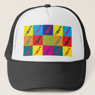 Trumpet Pop Art Trucker Hat