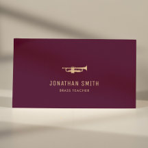 Trumpet Professional Music Teacher Burgundy